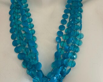 1960 acrylic necklace, beaded necklace, party jewelry, neon necklace jewelry, costume jewelry, art deco necklace, birthday gift for her