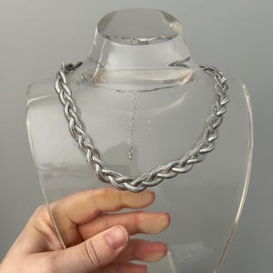 Silver choker necklace, vintage choker, vintage necklace, mother day gift, birthday gift, silver choker, choker collar, art deco necklace