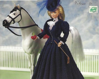 patron au crochet PDF-1890 Fashion doll Barbie robe crochet vintage pattern-Crochet blueprint-Doll dress pattern-Wedding gift for her