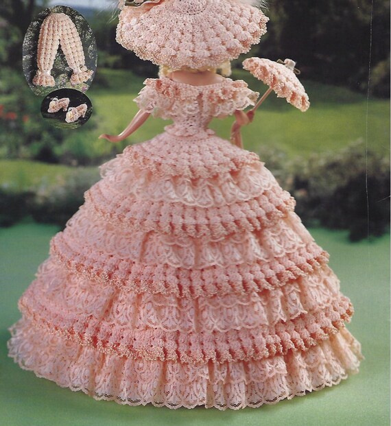 Crochet bride/wedding dress for Barbie (Portuguese/Spanish