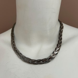 Silver choker necklace, vintage choker, vintage necklace, mother day gift, birthday gift, silver choker, choker collar, art deco necklace