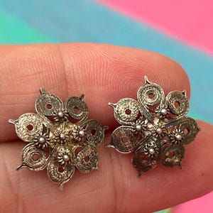 STERLING SILVER earrings, silver studs, post earrings, vintage earrings, vintage jewelry, silver jewelry, gifts for mom, gift for her