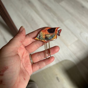 segnalibro salvapagina, graffetta pesce, regalo per amanti dei pesci, segnalibro animale pesce, regalo per lui, regalo per la festa del papà, organizzatore di documenti