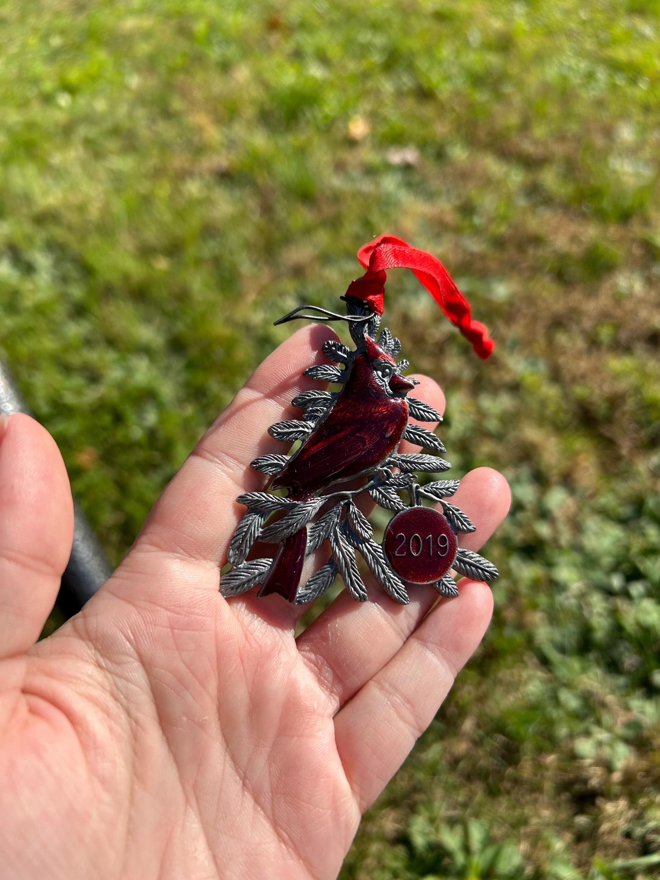 cheap times  natal design オーナメント Red Cardinal Pewter Christmas Ornament - Vintage Style - Etsy Canada