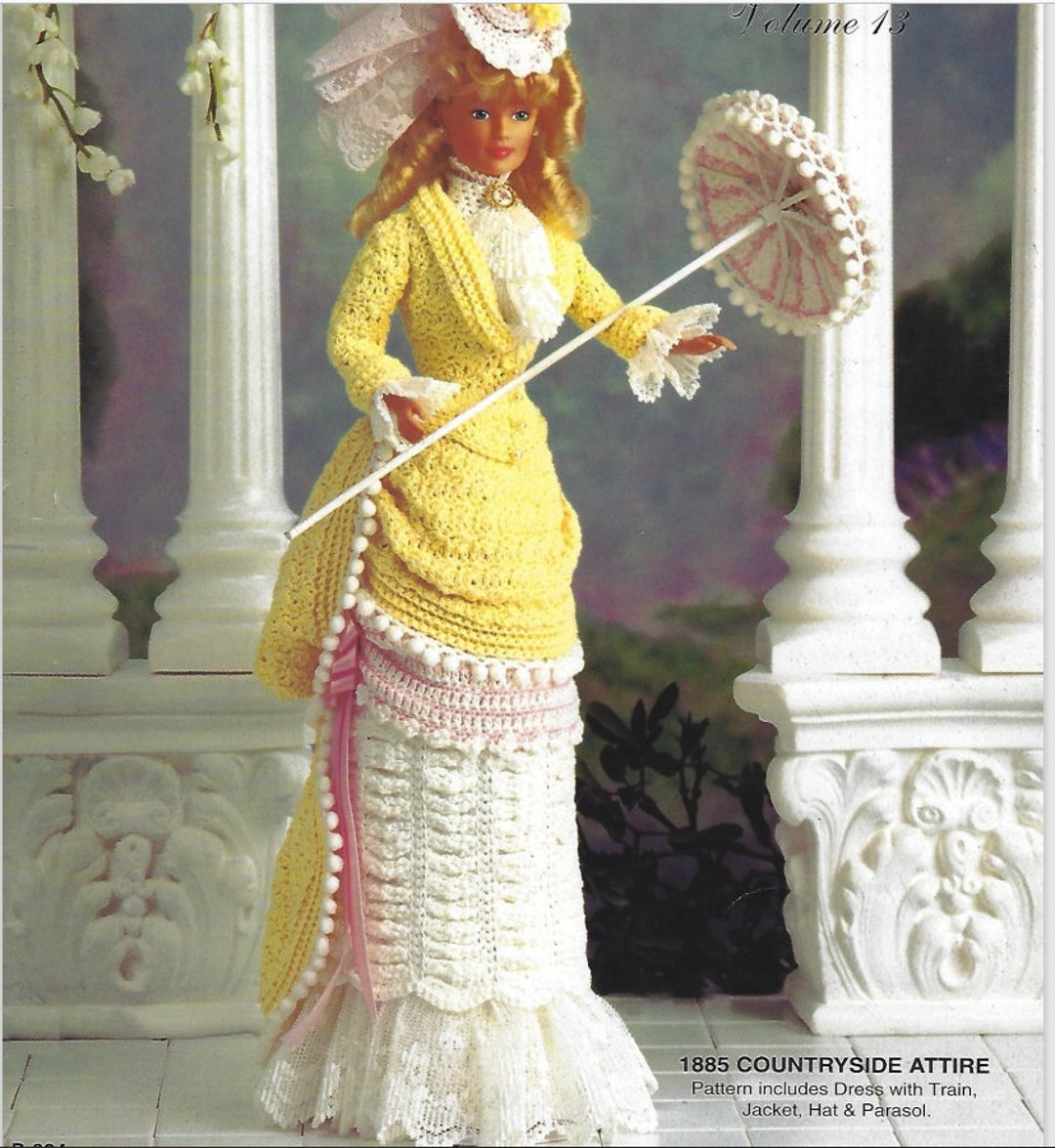 Crochet Pattern Pdf-fashion Doll Barbie Gown Crochet Vintage Pattern ...