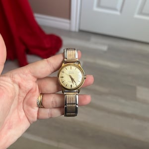 CAPITOL 30 jewels vintage watch, men silver wristwatch, gift for her, birthday gift, analog watch, graduation gift, travel gift organizer