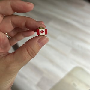 Canadian flag pin, Canada Day gift, gift for him, military hat pin Canada pin, collar lapel pin