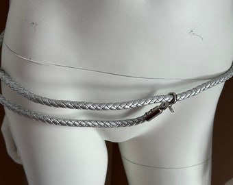 Woman belt, rope belt, vintage belt, purse strap, vintage purse, silver belt, woman accessories