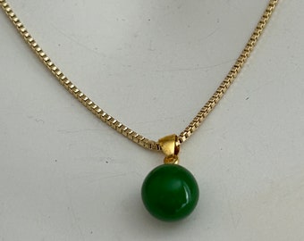 JADE JEWELRY good luck jewelry, vintage cameo gold necklace, gold dainty woman box chain, vintage cameo necklace jewelry, gift for her