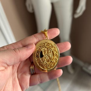 OVAL LOCKET, Geschenk für Mutter, Goldmedaillon, Gedenkmedaillon, Medaillonhalskette, Fotoschmuck, Goldkettenhalskette, Goldschmuck