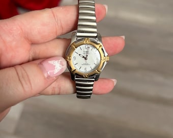 Vintage Timex Indigo Watch: Stainless Steel Analog Wristwatch