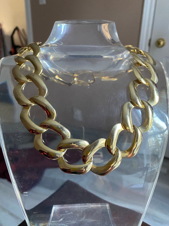 ART NOUVEAU Gold choker necklace, vintage choker, 
