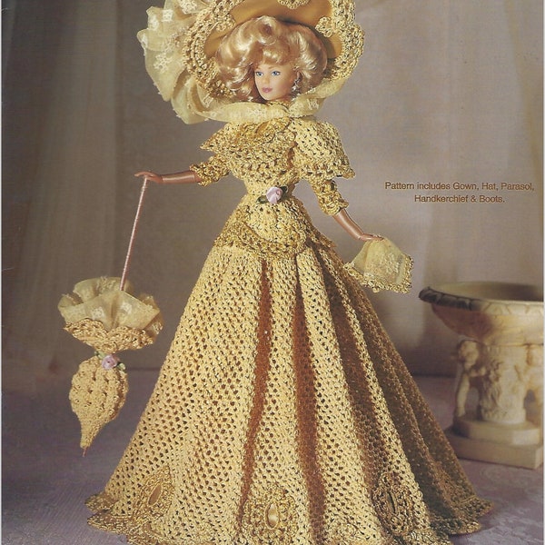 Häkelanleitung PDF-1897 Modepuppe Barbie Kleid Häkelanleitung Vintage Häkelanleitung Blaupause-Puppe Kleid Muster Vol#34