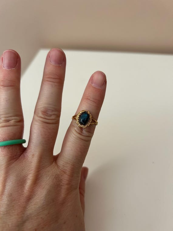 Blue LABRADORITE-gemstone ring-statement ring-siz… - image 2