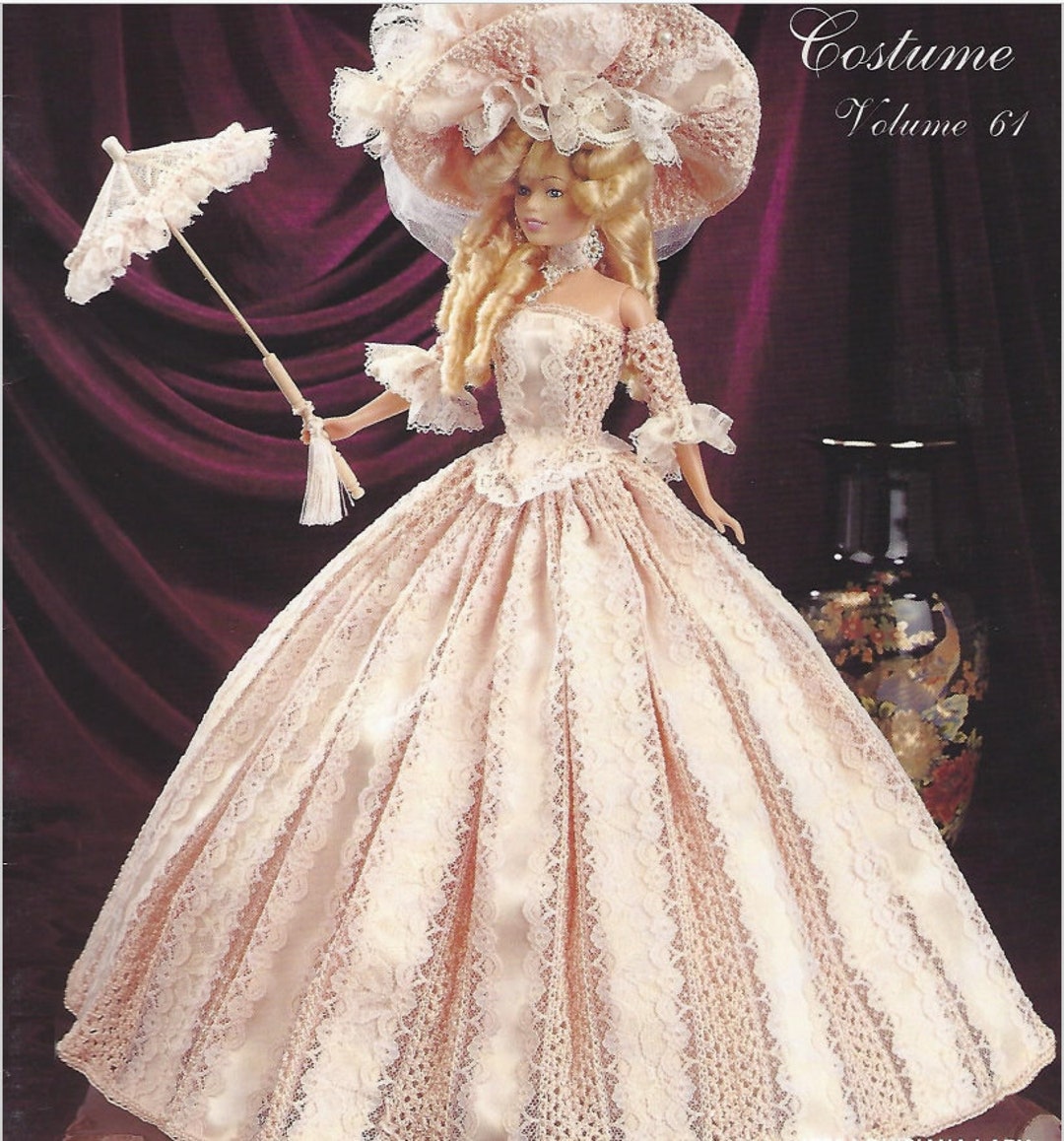 Crochet Pattern Pdf-fashion Doll Barbie Gown Crochet Vintage Pattern-crochet Blueprint-doll