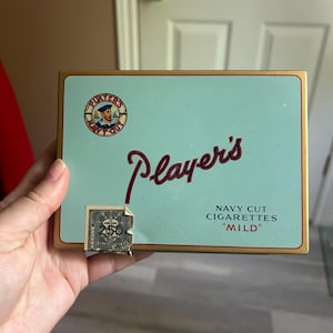 Estuche para tabaco, estuche para cigarrillos, organizador de bolsos, estuche para tabaco, estuche para tabaco vintage, tabaco vintage, regalo para el día del padre, tarjeta de crédito comercial