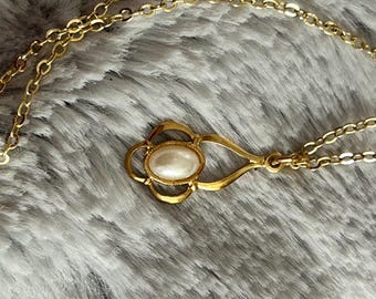 Vintage Pearl Choker: Dainty Gold Chain Necklace, 18 inch