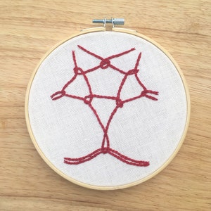 Shibari bust embroidery