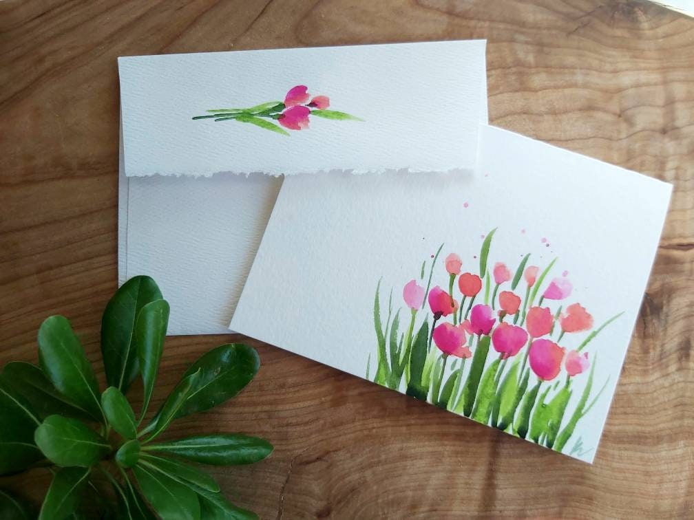  Botanical Watercolors Floral Thinking of You Cards Set - 24  Assorted Blank Watercolor Flower Sympathy Cards with Envelopes & Kraft  Seals - Peony, Poppy, Rose, & Sunflower Note Cards : Office Products