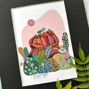 Kunstdruck, Kunstdruck, Stadtbild, Sigiriya, Sri Lanka, Reisekunst, Stadtbild, Geschenk