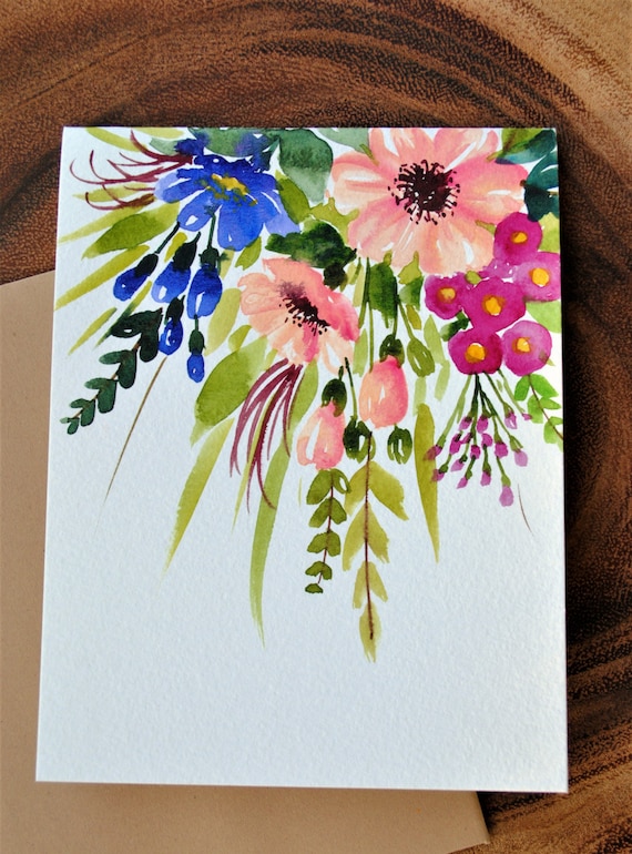 Original Watercolor, Handmade Card, Wildflower Cards, Bee Gift - View #9