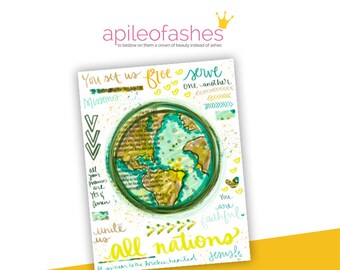 All Nations Digital Download Bible Journaling Printable, Bible Margin Stickers, Bible Stickers, Sticker Printable