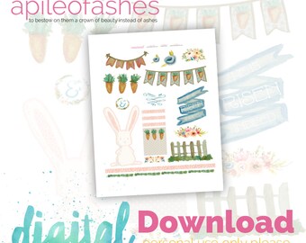 Paashaas Bijbel Journaling Digitale Download Afdrukbaar