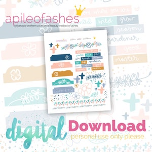 Flowers Bible Journaling Digital Download Printable