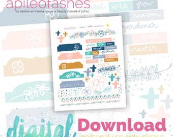 Flowers Bible Journaling Digital Download Printable
