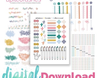 Your Name- Art Elements - Printable Bible Journaling, Margin Stickers, Bookmarks, Sticker Printable