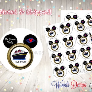 Disney Cruise Sticker // Exchange Stickers // Custom Personalized // Printed & Shipped // Choice of Size // Round Gift Bag Label