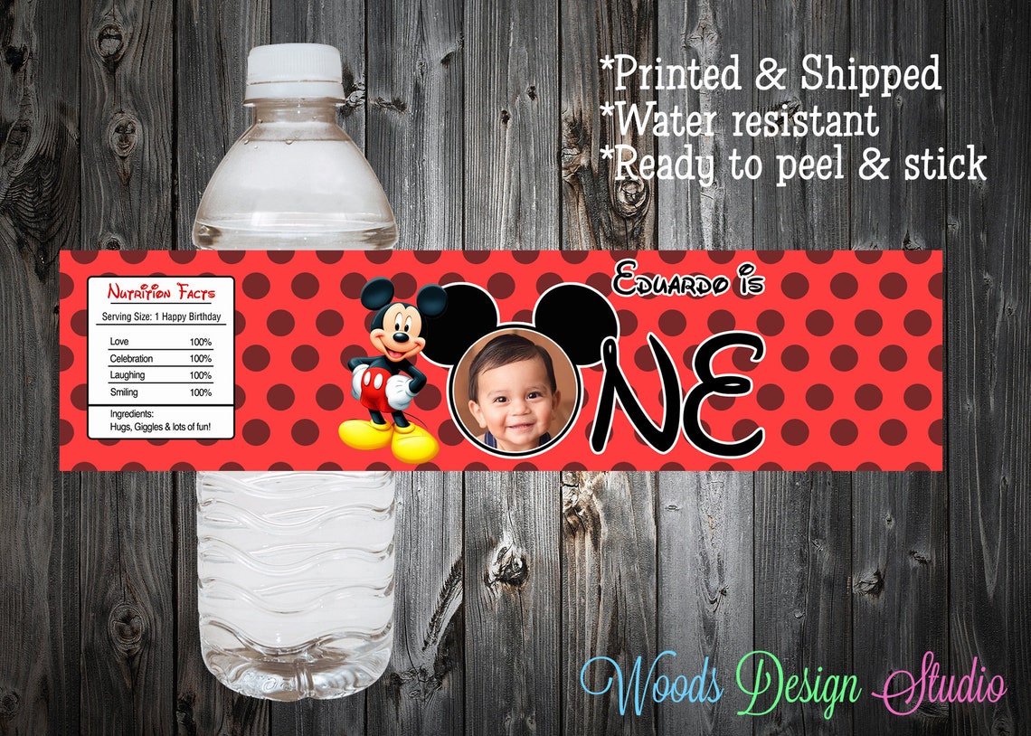 Mickey Mouse // 12 Custom Candy Bar Wrappers // Labels Wraps Etsy