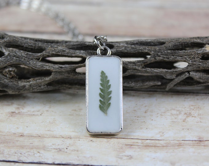 Fern Leaf Bar Necklace