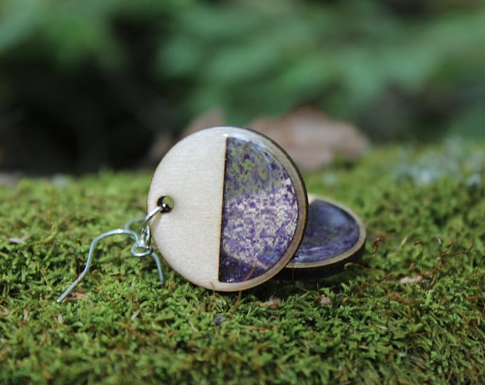 Purple Circle Earring