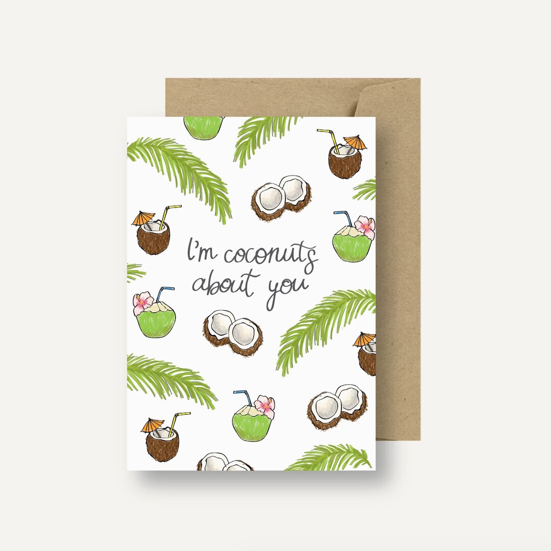 Card // I'm Coconuts About You Etsy