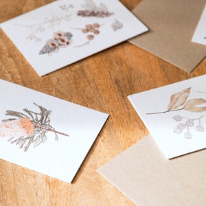 Seeded Card // Collection of Seed Pods // Plantable Card // Australian Native Seeds // Seeded Paper