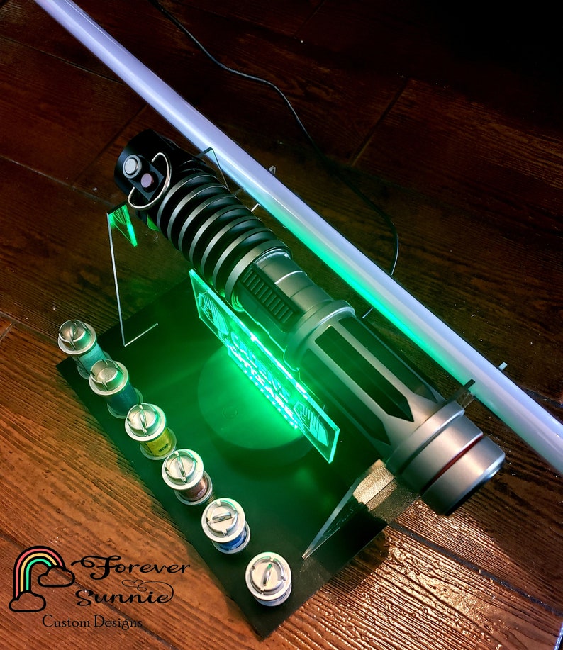 Lightsaber Display Stand with storage for Kyber Crystals and Etsy