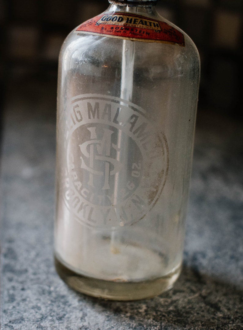 2 Vintage Glass Seltzer Bottles Brooklyn Etsy
