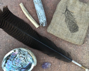 Turkey Feather Smudge Kit