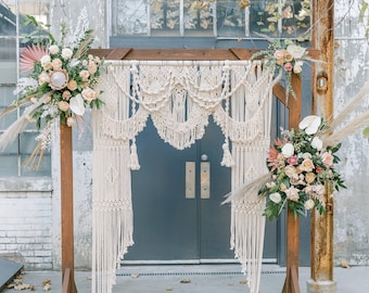 Boho Macrame Wedding Backdrop, Ceremony Backdrop, Wedding Arch, Bohemian Wedding