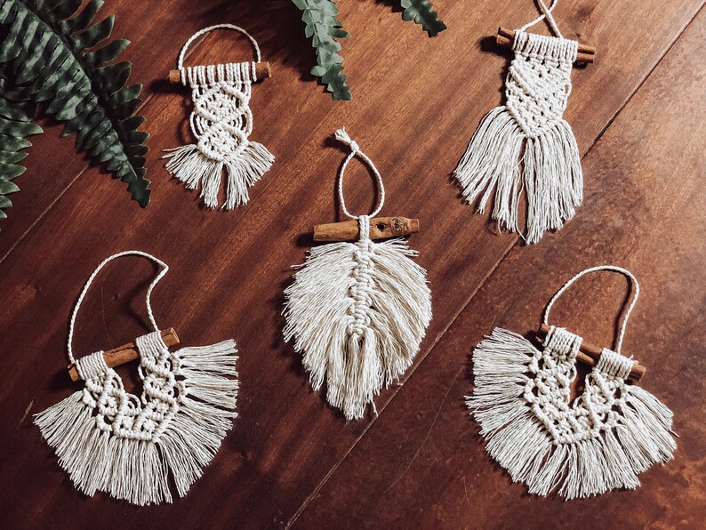 Tiny Macrame Mini Boho Macrame Party Favors Wedding Favors Bohemian Wedding Favors Wedding Party Gifts Ornaments