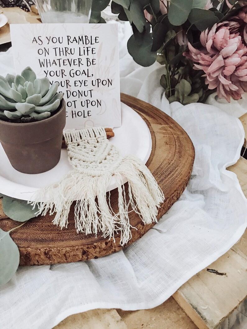 Tiny Macrame Mini Boho Macrame Party Favors Wedding Favors Bohemian Wedding Favors Wedding Party Gifts Ornaments