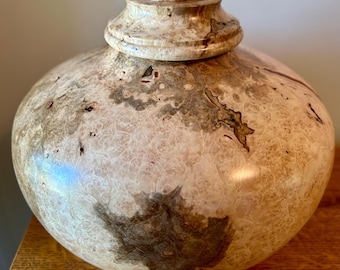 Maple Burl Individual cremation urn for ashes, hand turned wood urn, artistic urn, memorial urn.