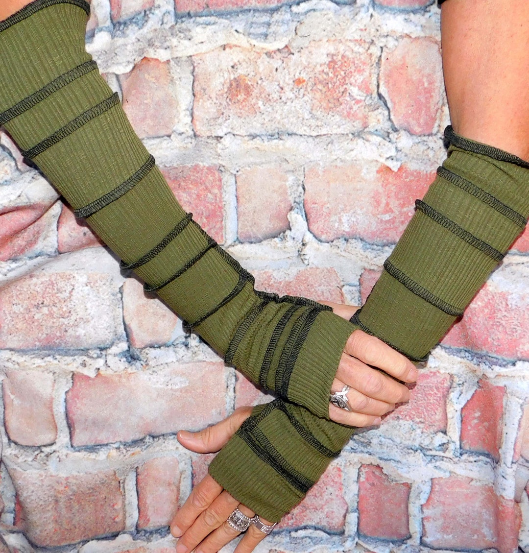 Wool Free Arm Warmer Fingerless Gloves Festival Gear Hippie Etsy