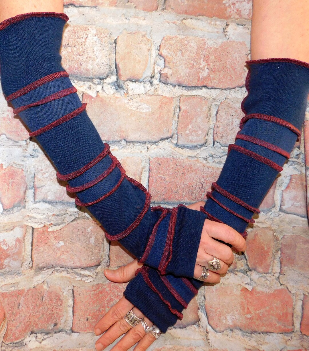 Wool Free Arm Warmer Fingerless Gloves Festival Gear Hippie Etsy