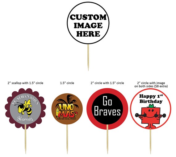 Items similar to Custom cupcake toppers on Etsy