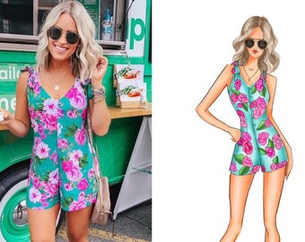 Custom Illustration, digital illustration, illustration download, fashion illustration, blogger illustration, profile illustration