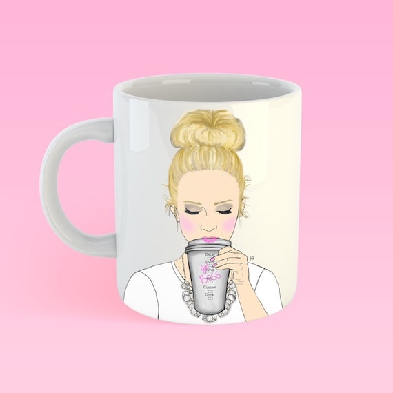 GIRLBOSS mug, personalized mug, girl boss mug, coffee lover, girly mug, custom mug, boss mug