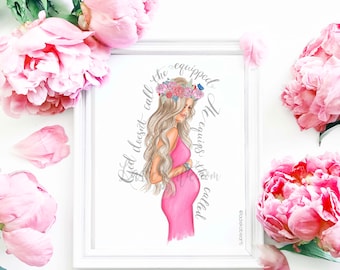 New mom, nursery art, nursery print, pregnant, mommy and me, girly art, girly print, mom print, mother daughter, mother's day, gifts for her