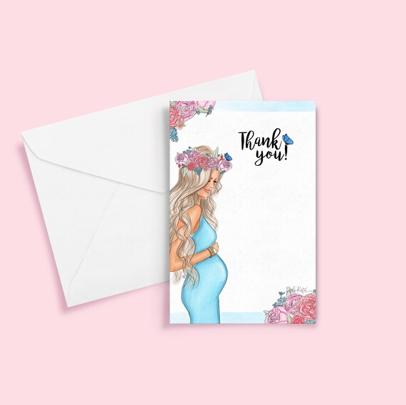Baby shower, baby shower thank you, new mom, pregnant, mom to be, shower thank you, baby boy, digital download, downloadable thank you